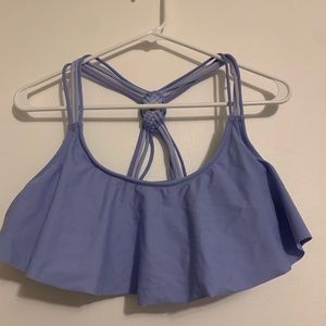 lavender cross back bikini top